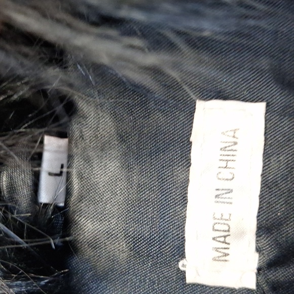 Rabbit Fur Coat, Black - Picture 6 of 7